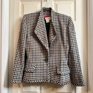 Oscar de la Renta Houndstooth Blazer